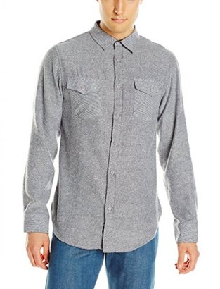 Burnside Men's Cater 2 Long Sleeve Button Down Solid Flannel Shirt