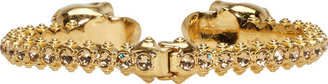 Alexander McQueen Gold & Crystal Studded Skull Cuff