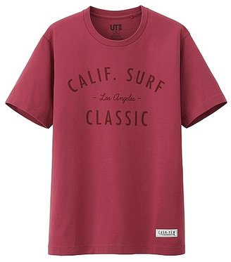 Uniqlo MEN Almond Surfboards Graphic Short Sleeve T-Shirt
