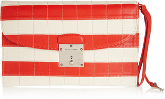 Marc Jacobs Isobel striped leather clutch
