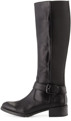 Donald J Pliner Beso Leather Stretch Boot, Black