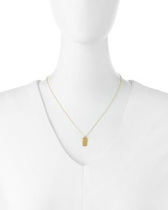Dogeared Gold-Dipped I Am Loved Dogtag Necklace