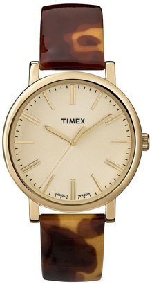 Timex Original Classic Indiglo Night Light Tortoise Patent Strap Unisex Watch
