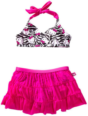 Hello Kitty Zebra 3-Piece Bikini Set (Little Girls)