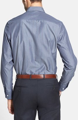John W. Nordstrom Regular Fit Stripe Supima® Cotton Poplin Sport Shirt