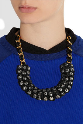 Marni Satin and crystal necklace