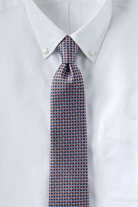 Lands' End Men's Long Silk Lattice Necktie