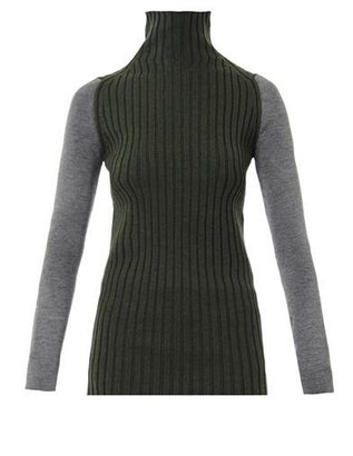 Vanessa Bruno Colour-block merino-wool sweater