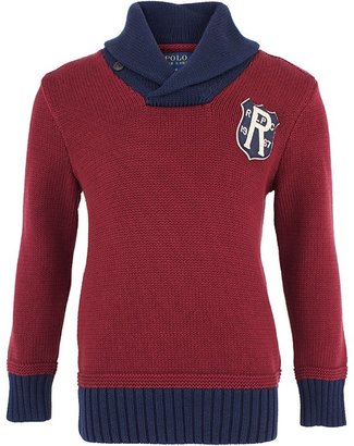 Ralph Lauren Burgundy & Navy Sweater