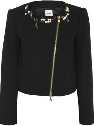 Moschino Cheap & Chic Moschino Cheap and Chic Embellished wool-crepe jacket