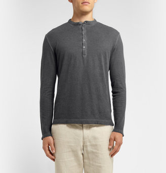 Massimo Alba Cotton and Cashmere-Blend Henley T-Shirt