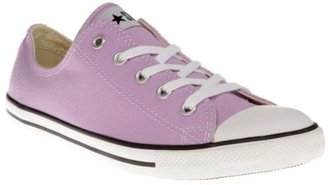 Converse New Womens Pink Purple All Star Dainty Ox Canvas Trainers Lace Up