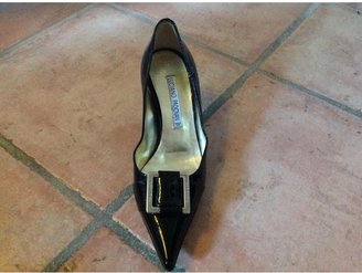 Luciano Padovan Black Leather Heels