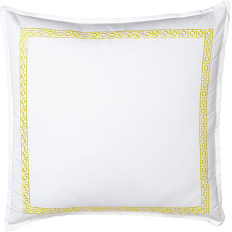 Trina Turk Yellow "Building" Pillow w/ X Design, 20"Sq.