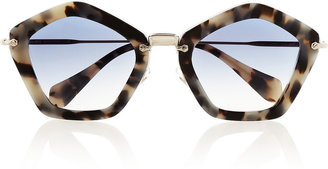 Miu Miu Pentagon-frame acetate sunglasses