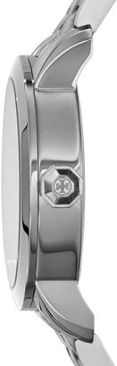 Tory Burch Watches 37mm Tory Stainless Steel Bracelet Watch, Light Pink/Silver
