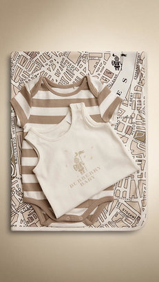 Burberry London Map Print Baby Gift Set
