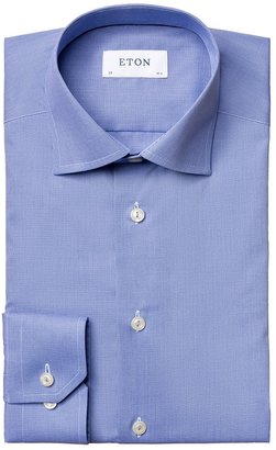 Eton Contemporary Fit Pastel Blue Shirt - Navy Details