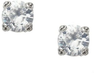 Fossil Crystal and silver-tone studs