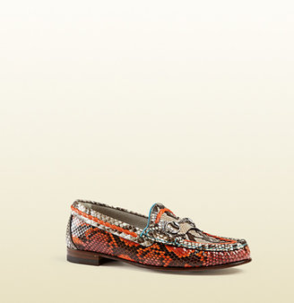 Gucci Multicolor Python Horsebit Loafer