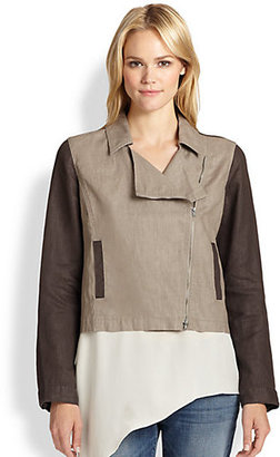 Eileen Fisher Coated Organic Linen Jacket