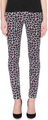 MICHAEL Michael Kors Jetset Leopard Mid-Rise Skinny Jeans - for Women