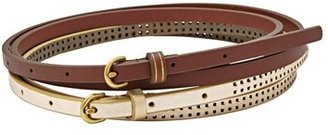 Fossil Skinny Leather Belts (2-Pack)