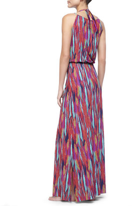 Vix Swimwear 2217 Vix Napo Feather-Print Maxi Dress