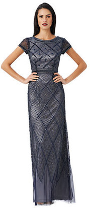 Adrianna Papell Geo Beaded Gown