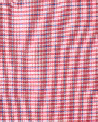 Eton Micro-Houndstooth Twill Dress Shirt, Red/Blue