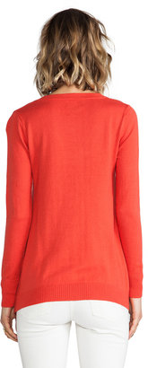 Central Park West Chile Layered V-Neck Sweater