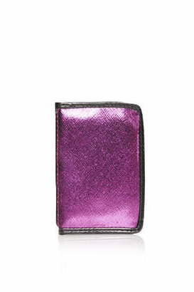 Topshop Womens Two-Tone Oyster Card Holder - Pink