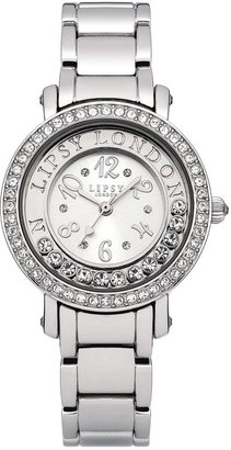 Lipsy Silver Tone Floating Stones Dial and Silver Tone Bracelet Ladies Watch