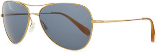 Oliver Peoples Pryce Metal Aviator Sunglasses, Gold