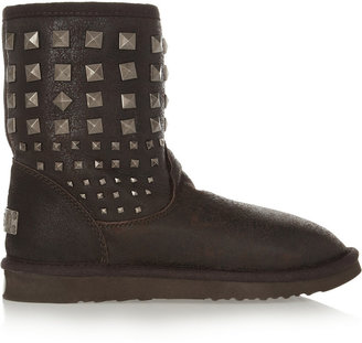 Mou Cowboy studded shearling boots