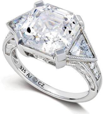 Arabella Sterling Silver Ring, Swarovski Zirconia Engagement Ring (10-1/3 ct. t.w.)