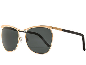 The Row Aviator Sunglasses in Gold & Black