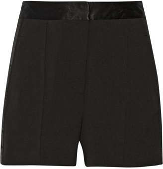 MICHAEL Michael Kors Satin-trimmed crepe tuxedo shorts
