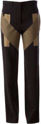 Givenchy panelled wide leg trousers