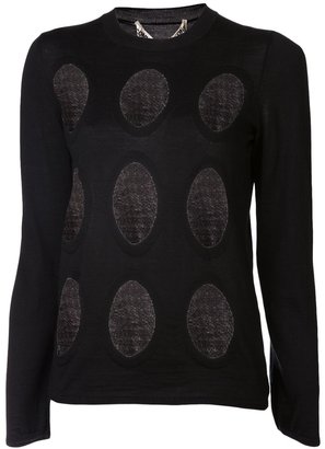 Comme des Garcons sheer holes sweater