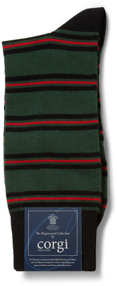 Corgi Royal Gurkha Rifles Striped Cotton-Blend Socks