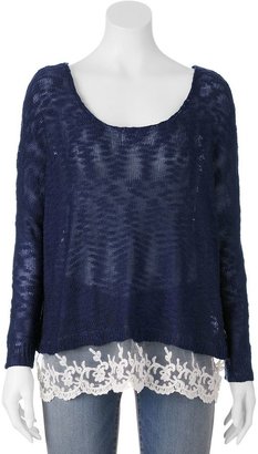 It's Our Time lace trim sweater - juniors