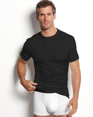 Alfani men's underwear, cotton spandex tagless slim fit crew neck Undershirt 2 pack