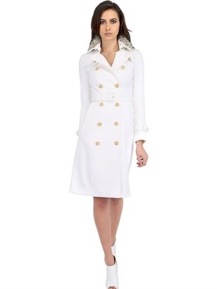 Burberry Embroidered Cotton Silk Trench Coat