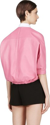 Alexander Wang Pink Dolman Sleeve Leather Top
