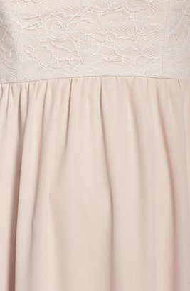 Lauren Conrad Women's Paper Crown By 'Breanna' Lace Bodice Crepe Gown