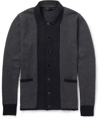 Alexander McQueen Woven Cotton and Cashmere-Blend Cardigan