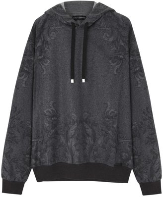 Dolce & Gabbana Grey printed flannel sweatshirt
