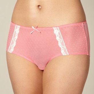 Debenhams Dark pink mesh lace shorts
