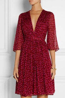 Diane von Furstenberg Printed silk-georgette wrap dress